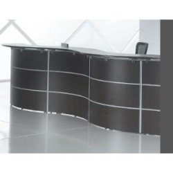 Banque d'accueil Rock - Fabricant MOBEL LINEA - Modèle MOBL-ROCK-ACCUEIL - Verre sécurisée et multiples coloris disponibles