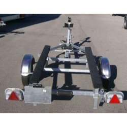 Remorque immergeable pour bateau 500 kg PTAC - CU 342 kg - Fast Patin - Essieu non freiné