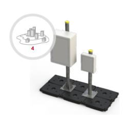 Support TD autostable - Hauteur 40m - 1 TD + 1 Mini TD, Mât Ø90 H2000/H1200, 227 kg