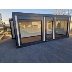 Bureau modulaire L.6.09m x l.2.42m - PREMIUM - Solution modulaire pour accueil du public
