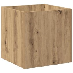 Helloshop26 - Jardinière carrée design moderne décorative salon chambre 40 x 40 x 40 cm en bois d'ingénierie chêne 02_0051007 02_0051007 - Bois m