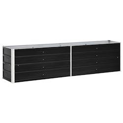 Helloshop26 - Jardinière lit surélevé plantes fleurs jardin acier galvanisé 240 x 40 x 45 cm anthracite 02_0001095 - acier 3000074541536