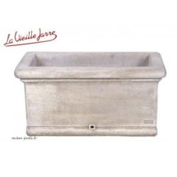 Jardinière lisse 85 cm en pierre reconstituée - Résistante au gel - Capacité 90 litres - 280366-pj60