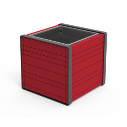 Jardinière TRIO - Contenance 0.32 m³ - Hauteur 790 mm - Structure acier - Finition standard et Pigmentek - STD TRIO-JA-01