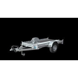 Remorque porte-engins Hapert - 1 essieu - châssis galvanisé avec rampe en aluminium