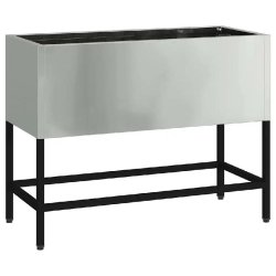 Helloshop26 - Bac de jardin surélevé moderne finition chic 60 x 26 x 45 cm facile à nettoyer en acier galvanisé argent 02_0052100 - métal 3000237