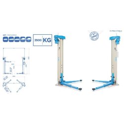 Pont elevateur a 2 colonnes electromecaniques 3500kg