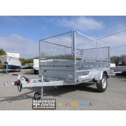 Remorque polyvalente Lider Robust 2m50 - 1 essieu freiné - PTAC : 1300 kg - 253 x 134 x H50 cm - Référence 34392