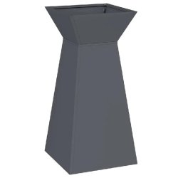 Helloshop26 - Jardinière à pilier extérieure moderne durable 35 x 35 x 73 cm en plastique anthracite 02_0052400 - 3000237399004