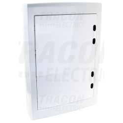 Tableau en saillie - porte plate blanche - 3x18 modules (54 modules) - IP40 - dimensions 670×464×120mm