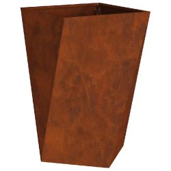 Helloshop26 - Jardinière rectangulaire moderne extérieure 50 x 50 x 75 cm design chic en acier rouillé 02_0053046 02_0053046 - acier 3000237729283
