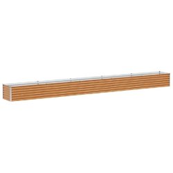 Helloshop26 - Jardinière surélevée design industriel 485 x 50 x 36 cm avec drainage optimal en acier galvanisé marron clair 02_0059034 - marron ac