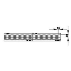 Caniveau MINI 100 C250 - Grille fonte GJS - Corps en béton fibré C35/45