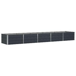 Helloshop26 - Jardinière moderne design industriel 400 x 80 x 45 cm ambiance cosy en acier anthracite - acier 3000241015778