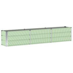 Helloshop26 - Jardinière design moderne polyvalente 240 x 40 x 45 cm en acier vert - vert acier 3000241029829