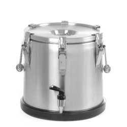 HENDI Conteneur isotherme portable – avec robinet, Profi Line, 15L, Argent, ⌀330x(H)280mm - argenté 710135