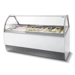 Vitrine réfrigérée service arrière idéale pour la présentation de vos délices glacés - MYRTE