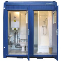 Containers aménagés petit bungalow wc ou wc douche