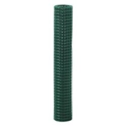 Grillage plastifié vert MONCASTER - Maille 25x25 mm - Fil nu 0,9 mm/fil fini 1,4 mm - Hauteur 50 cm - Rouleau de 5 m