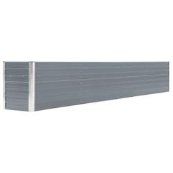 Helloshop26 - Jardinière lit surélevé plantes fleurs jardin acier galvanisé 320 x 40 x 45 cm gris 02_0001108 - gris métal 3000074671530