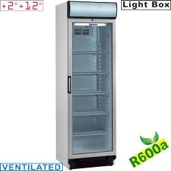 Vitrine réfrigérée ventilée T° positive 380L - caisson lumineux - DRINK-38T/R6