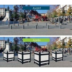 Bac grandes dimensions pour protection de la circulation