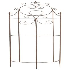 Décoshop26 - Treillis de jardin pour plantes grimpantes tuteur pour rosiers en métal marron vieilli 10_0003885 - métal 3000251826852