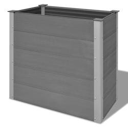 Helloshop26 - Jardinière lit surélevé plantes fleurs jardin WPC 100 x 50 x 91 cm gris 02_0001237 - gris aluminium 3000076071536