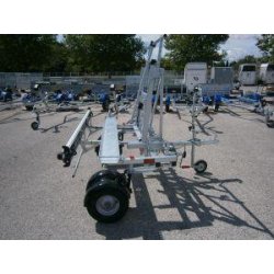 Remorque CCT4 Plus à rail mobile complète CU 260 kg avec feux de gabarit - PTAC 400 kg