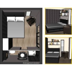 Studio de jardin - My Garden Loft - 4,14 x 2,90 m avec chambre et salle d'eau