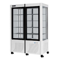 Vitrine réfrigérée panoramique négative blanche 2 portes 800l - 800BT-B