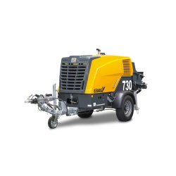 Pompe à Béton Stationnaire sur Roues compacte - Putzmeister P 730, la plus puissante pour des débits élevés