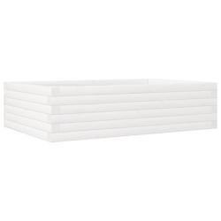 Helloshop26 - Jardinière bac lit surélevé plantes fleurs terrasse jardin 90 x 60 x 23 cm bois de pin massif blanc 02_0038009 - blanc Bois massif 30