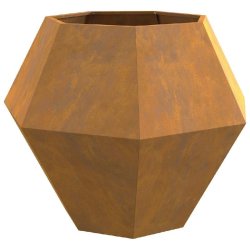 Helloshop26 - Jardinière rectangulaire design rustique pratique 100 x 100 x 80 cm en acier rouillé - acier 3000237760231