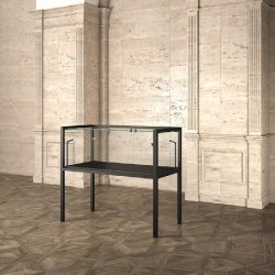 Vitrine Museum métal table 120x60xH105cm - noir