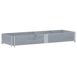 Helloshop26 - Jardinière bac lit surélevé plantes fleurs terrasse jardin 150 x 50 cm bois massif de pin gris 02_0037433 - gris métal 3000217774951