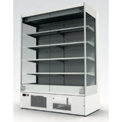 Vitrine murale réfrigérée avec portes pivotantes - refroidissement assisté - diverses dimensions disponibles