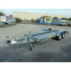 Remorque porte-engins VSN - 2T - 4m - 2 essieux - châssis galvanisé et rampes acier