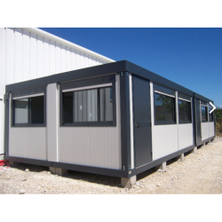 Bungalow de chantier / modulaire / bureau /  parois en panneau sandwich / isolé
