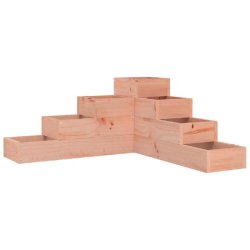 Helloshop26 - Jardinière en coin 4 niveaux 80,5 x 79 x 36 cm design moderne extérieur en bois de douglas naturel 02_0048508 - Bois massif 3000235318