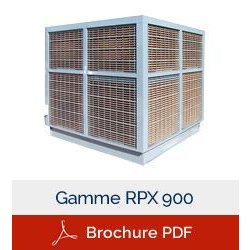 RPX900 - Rafraîchisseur d'air adiabatique Australair - Débit de 21 600 à 32 400 m3/h - Matériaux inaltérables et aluminium marine