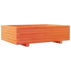 Helloshop26 - Jardinière bac lit surélevé plantes fleurs terrasse jardin cire 90 x 60 x 26,5 cm bois de pin massif marron 02_0038519 - marron Bois