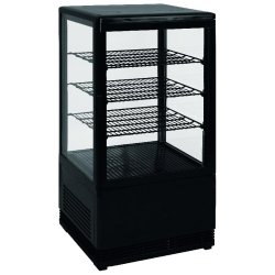 Vitrine réfrigérée type pâtisserie 68L couleur noire L2G