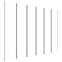 Décoshop26 - Paravent séparateur de pièce cloison 6 panneaux 300 x 220 cm tissu blanc et fer DEC031049 - blanc 3000258264206