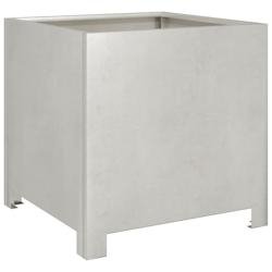 Helloshop26 - Jardinière bac lit surélevé plantes fleurs terrasse jardin 40 x 40 x 40 cm acier inoxydable Argent 02_0037545 - inox 3000213895551