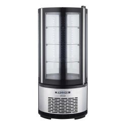 Vitrine réfrigérée ronde vitres courbes température +2/+8°c et 100 l - CVRR100L