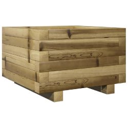 Helloshop26 - Jardinière bac lit surélevé plantes fleurs terrasse jardin 40 x 40 x 26,5 cm bois de pin imprégné marron 02_0037527 02_0037527 - ma