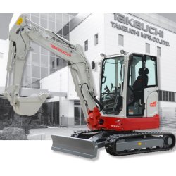 Mini-pelle avec un joystick interactif, un écran couleur haute définition, un siège luxe à suspension  - Takeuchi TB335R