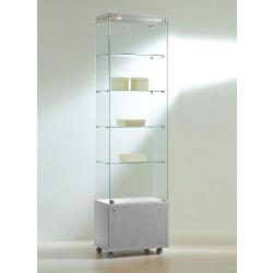 Vitrine haute meuble bas 6/22mva - gris