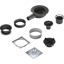 Kit d’écoulement fundo en un point mini max horizontal grille carrée d 40mm – WEDI - 077000015 - 868428